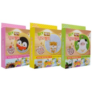 초급 양모세트 양모펠트 DIY 패키지키트 입문용 니들펠트 세트, 1개, 1개