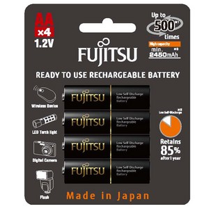 후지쯔 프리미엄 AA 충전지 2550mAh, 4개입, 1개