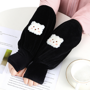 케리코 손바닥 장갑 팔토시 2p, 곰 블랙