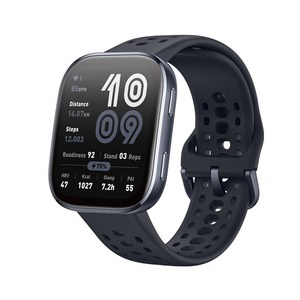 어메이즈핏 Bip 6 스마트워치, 블랙, 46.3mm, GPS + 블루투스