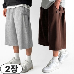 빠델 [당일출고/1+1] 7부 사이드스냅 버뮤다팬츠 벌룬 와이드 반바지 빅사이즈스웻 팬츠 츄리닝 골드박스 특가