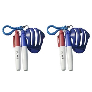 캐디샵 골프 삼선 볼라이너 펜 세트, 블루, 1세트