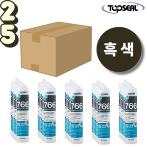 탑씰 766 외장용 흑색 실리콘 실란트 친환경 270ml 노즐포함, 25개
