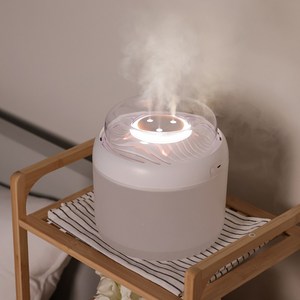 대용량 무선 가습기 4L 통세척 초음파 가습기 반투명 필터 충전식 가습기 간편세척 무드등 트리플 3600mAh, V7C