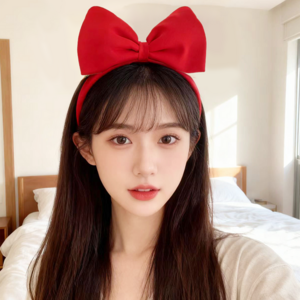 왕리본 파티머리띠, 레드