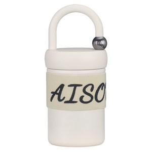 AISOUL 텀블러 보온 보냉 핸들 물병 400mL 스텐 내병 텀블러, 화이트, 1개