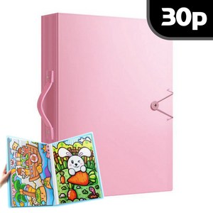 딜메이트 A3 8절지 그림 보관 파일 케이스 포스터 보관함, PINK