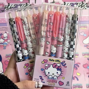 산리오 볼펜세트 6ea 캐릭터 볼펜 검정펜, 1개, 헬로키티