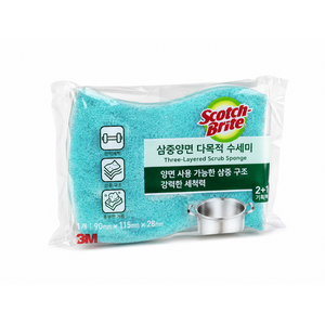 스카치브라이트 다목적 수세미, 2개입, 1개