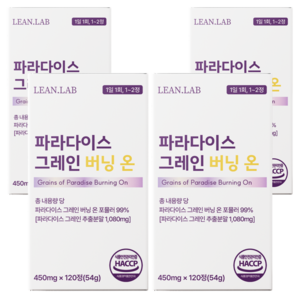 린랩 파라다이스 그래인 버닝 온 [정품 100%], 4개, 120정