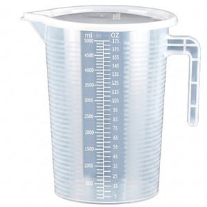 싱글레이드 뚜껑있는 튼튼한 PP 비커, 1개, 5L