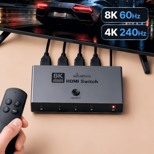 왓템 리모컨 HDMI분배기 8K 3:1 고주사율 스위치, 1개, WT-8KHS31