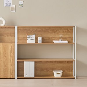 두로 1200폭 3단 책장 오픈형, 아카시아