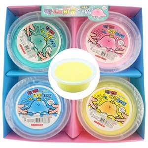 대용량 빅텐트 바풍 슬라임 키즈카페슬라임 빅풍선 슬라임, 그린1p+핑크1p+블루1p+옐로우1p, 1세트