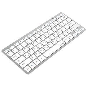 코시 모모 블루투스 무선 키보드, 텐키리스, KB1371BT, 실버