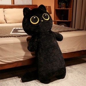 당신의행복 초롱초롱 고양이 바디필로우 인형, 블랙