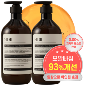 미디엘 맥주효모 탈모 증상 완화 리바이탈라이징 샴푸, 1.015kg, 2개