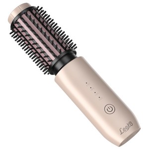 Leeko 신형 무선 고데기/ 4단 조절 미니 휴대용 헤어 볼륨 고데기/ 충전식 외출용 고데기/ 스타일러 매직기/ 미니 뿌리볼륨 롤 고데기, 로즈골드