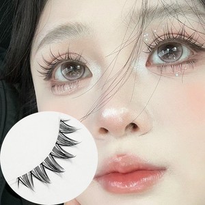 Muvsthy 대용량 인조 가닥 부분 아이돌 포인트 셀프 속눈썹연장 인형눈매완성 속눈썹 L, 2개, 투명