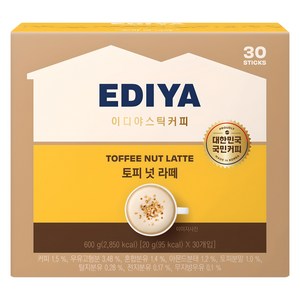 이디야 비니스트 토피넛 라떼분말, 20g, 30개입, 1개