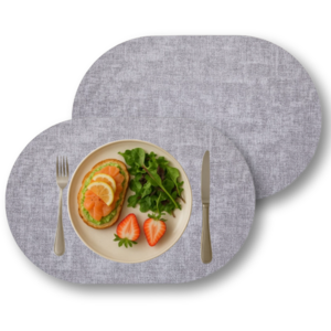 에스홈 얼룩 제로 고급 식탁매트, 2개, 43x30cm, 그레이