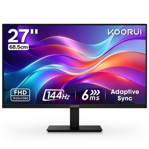 쿠루이 27인치 FHD 144Hz 게이밍 모니터, E2712K, 68cm