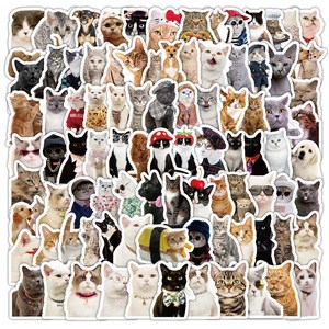 라온스티커 98매입 고양이 방수스티커 세트, 1세트, 혼합(S21127)98P