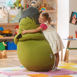 [요기보 공식몰] 허기보 스탠다드 1인용 어린이 빈백 소파 FUBST111, Olive Green / 올리브 그린