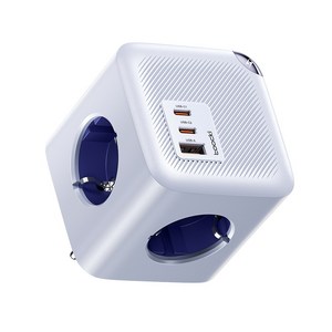 Toocki GaN C타입 PPS 2C1A 3포트 4구 4000W 접지형 초고속충전 고용량 큐브 멀티탭 콘센트 C28, 1개, 퍼플, 0cm