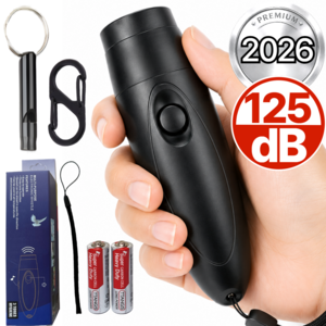 휘슬맥스 125dB 야외용 큰소리 전자 호루라기 호신용 심판용, 1개, 나이트 블랙