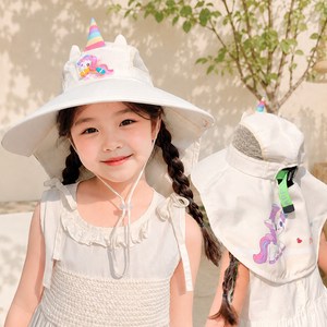 보니타콜렉티드 유아동 유니콘 포인트 와이드 챙 아쿠아모자호루라기증정