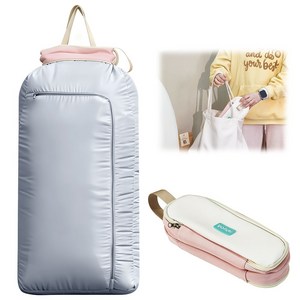 휴대용 고속 여행용 건조기 아파트 여행용 휴대용 건조기 가벼운 옷 드라이백이 달린 속옷 건조기 후크 여행자 이사 축하에 안성맞춤 보관 가방 포함 헤어드라이기 없음, 회색 + 분홍색
