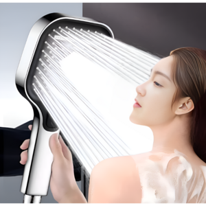 대형 3단 수압상승 모터내장형 샤워기 헤드, 1개, 크롬(전도금)