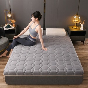 편안한 매트리스 푹신한 수면매트 학생 기숙사 매트리스접이식 침대 바닥 수면매트, 회색, 5cm