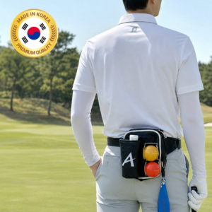 반샐리 초경량 파크골프 힙색 파우치, 1개, 퀼팅블랙
