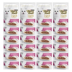 팬시피스트 전연령 고양이 쁘띠딜라이트 주식 파우치, 연어, 50g, 24개