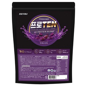 프로게이너 프로TEN 단백질 블렌드 아이솔레이트 프로틴 단백질쉐이크 자색고구마, 1개, 1kg