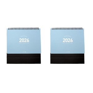모닝 스탠딩 캘린더 2026 중(210 x 177 x 80 mm), 블루, 2개
