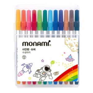 모나미 사인펜 슈퍼, 12색, 2개