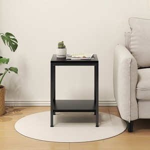 소하임 미니멀 협탁 사이드 테이블, 40 x 40cm, 블랙