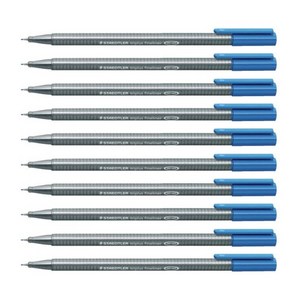 스테들러 트리플러스 화인라이너 334 수성펜 0.3mm, 30paleblue, 10개