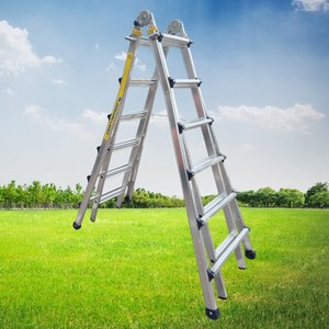 중앙 LS사다리 6단 국산 알루미늄 접이식 안전 A형 H형 높이조절, 1개