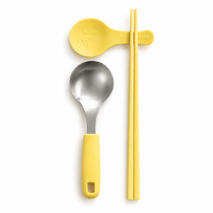 꿈꾸는키친 컬러핏 마라탕 수저세트, 1세트, 숟가락+수저받침+젓가락, 머스타드