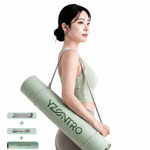 Yzontro TPE 두꺼운 요가매트 미끄럼방지 실내 운동매트 필라테스매트, 1개, 말차 그린