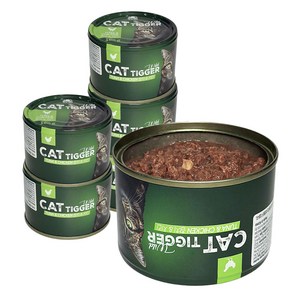 사조 캣티거 와일드 고양이 간식 습식캔 참치&치킨, 6개, 160g