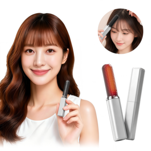 Keka 무선 c컬 뿌리볼륨 빗 고데기 미니 휴대용 남녀공용, jyx-18, 화이트
