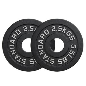 홈짐 헬스 중량 탄소강원판 50mm바벨원판 1.25-25KG, 블랙, 2개, 2.5kg