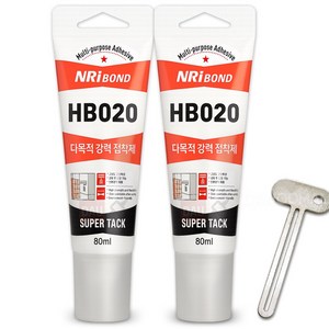 [다우몰] 강력 접착제 실리콘 HB020 80ml +튜브짜개 / 타일 걸레받이 몰딩 다목적 만능접착제, 2세트
