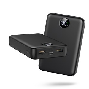 YINTO 대용량 보조배터리 고속충전 40000mAh PD 22.5W QC3.0 잔량표시, 블랙, N7