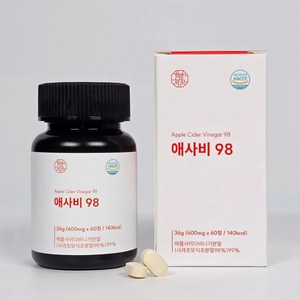 함량의꿈 애사비 에말산 애플 사이다 식초 비니거 98% 알약 정, 1개, 60정